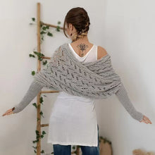 Laden Sie das Bild in den Galerie-Viewer, 🔥Heißer Verkauf 49% RABATT🧶Gestrickter Zopfmuster-Umhang, Bolero für Damen
