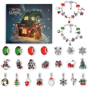 24 Tage Countdown-Kalender DIY Weihnachten Adventskalender Armbänder Set