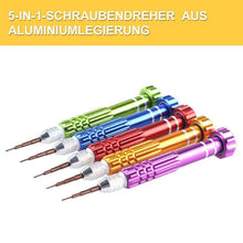 Laden Sie das Bild in den Galerie-Viewer, 5 in 1 Präzision Torx-Schraubendreher-Magnetsatz Handy-Uhr-Reparatur-Werkzeugsatz
