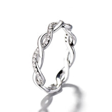 Laden Sie das Bild in den Galerie-Viewer, Verdrehen-Ring，Twist-Ring，Diamant-Ring
