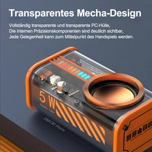 Laden Sie das Bild in den Galerie-Viewer, Transparenter kabelloser Mecha-Bluetooth-Lautsprecher
